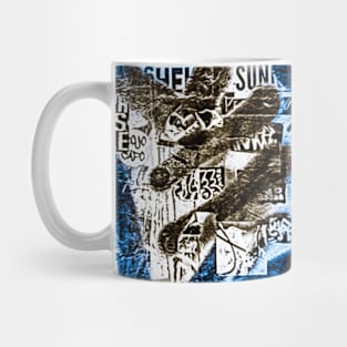 Blue Graffiti NYC Black Urban Art Mug